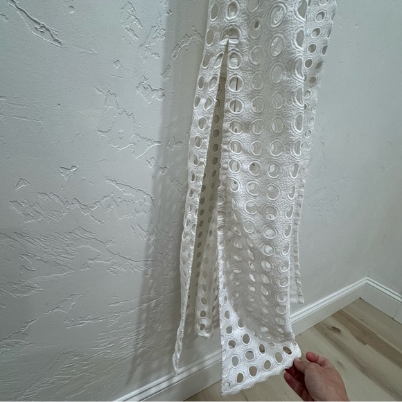 Anthropologie Vineet Bahl Eyelet Halter Dress White Circle Lace Women's XS - Picture 8 of 16